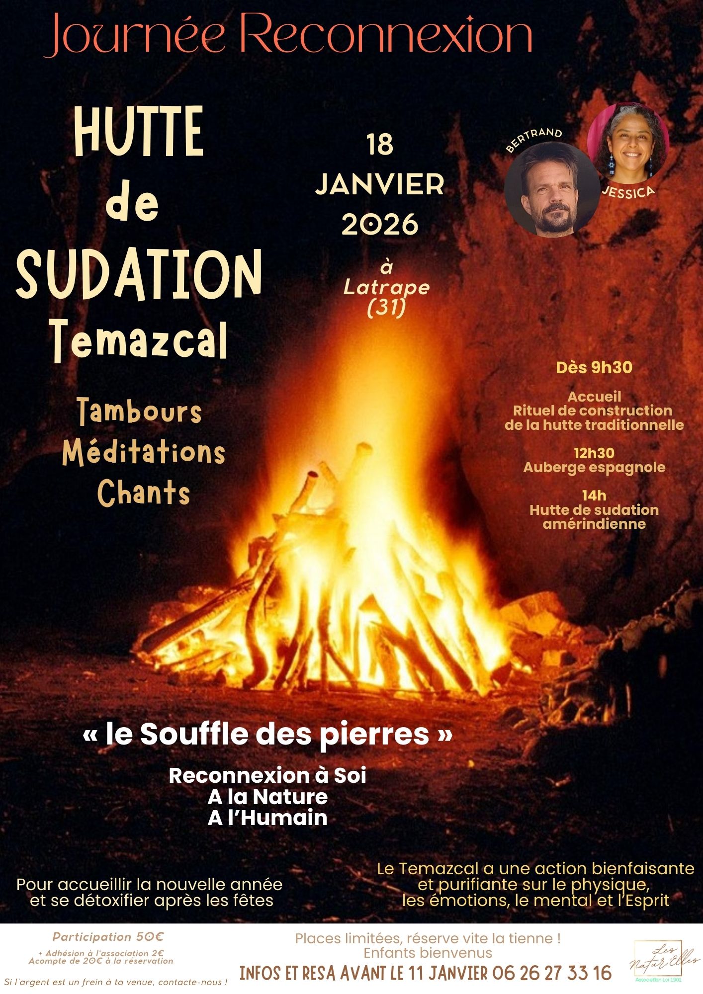Temazcal Latrape Espace EFEO - Hutte de sudation Temazcal Tai Chi chants méditation cérémonie rituel amérindien